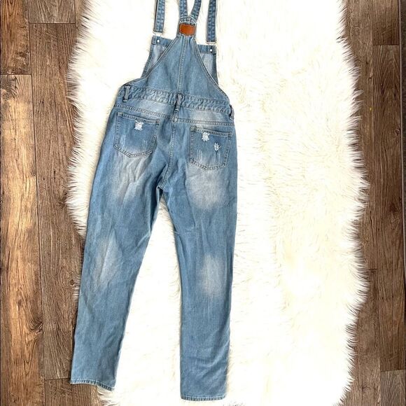 Jean Distressed Overalls - Picture 8 of 11